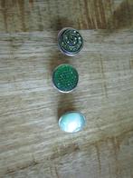 3x chunk/click button - groen tinten - past op Noosa, Sieraden, Tassen en Uiterlijk, Ophalen of Verzenden, Zo goed als nieuw, Groen