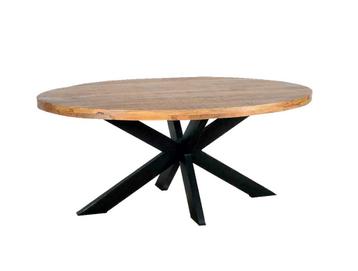 EETTAFEL OVAAL MANGOHOUT 160/180/210/220/240/260/300 beschikbaar voor biedingen