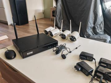Camerasysteem NVR - draadloos + 4 camera's beschikbaar voor biedingen
