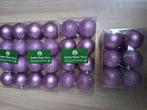 Kerstballen paars glitter, Ophalen of Verzenden, Zo goed als nieuw