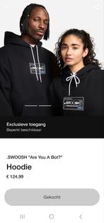 Nike .swoosh Tinaj black hoodie L "Are you a bot?" Exclusive, Nieuw, Maat 52/54 (L), Ophalen of Verzenden, Nike