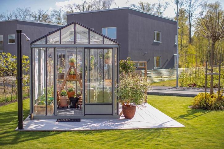 hobbykas 2,36 x 3,09 incl. BTW en gratis levering, Tuin en Terras, Kassen, Nieuw, Kweekkas, Aluminium, Glas, Verzenden