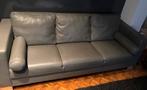 Leren montel bank, Huis en Inrichting, Ophalen, Gebruikt, 75 tot 100 cm, Rechte bank