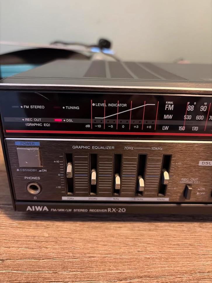 Aiwa RX-20 Stereo Receiver - Vintage Audio, Audio, Tv en Foto, Versterkers en Receivers, Gebruikt, Stereo, Minder dan 60 watt