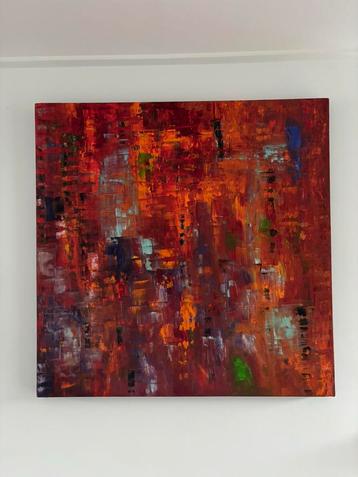 Mooi abstract schilderij van kunstenaar Sharon Spillar. beschikbaar voor biedingen