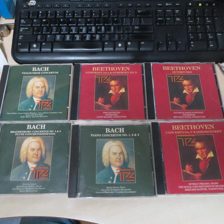 cd klassiek 3x Beethoven en 3x Bach, Vivaldi, Mozart,Kennedy, Cd's en Dvd's, Cd's | Klassiek, Zo goed als nieuw, Overige typen