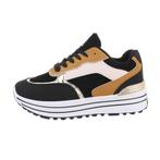 Dames sneakers plateau panter zwart oker 36 37 38 39 40 41, Kleding | Dames, Schoenen, Nieuw, Ophalen of Verzenden, Sneakers of Gympen