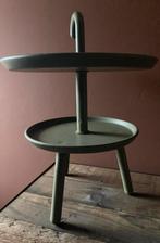 Leuke stevige bijzettafel army green, Huis en Inrichting, Tafels | Bijzettafels, Ophalen, Zo goed als nieuw, Rond, Minder dan 55 cm
