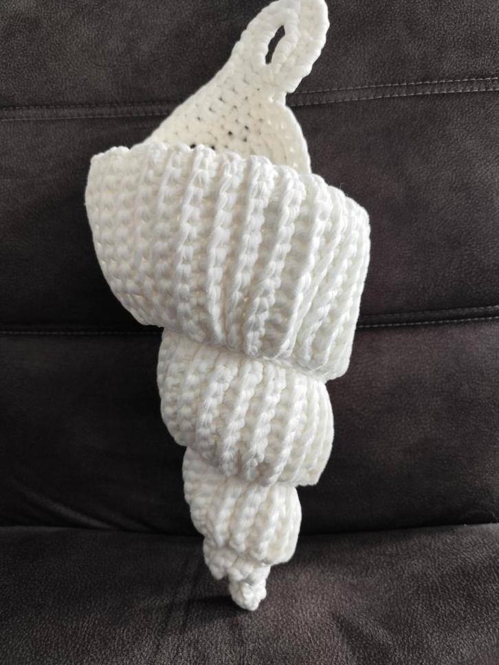 Nieuw! Gehaakte spiraalschelp, 40 cm, Huis en Inrichting, Woonaccessoires | Overige, Nieuw, Ophalen of Verzenden
