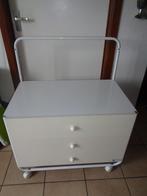 Mobiele Pericles luierkast met steekstang 80 x 47 x 58 cm, Gebruikt, Badje, Standaard, Ophalen