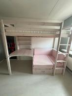 Hoogslaper met buro, zitje en opbergluik, gedemonteerd., Kinderen en Baby's, Kinderkamer | Stapelbedden en Hoogslapers, Ophalen of Verzenden