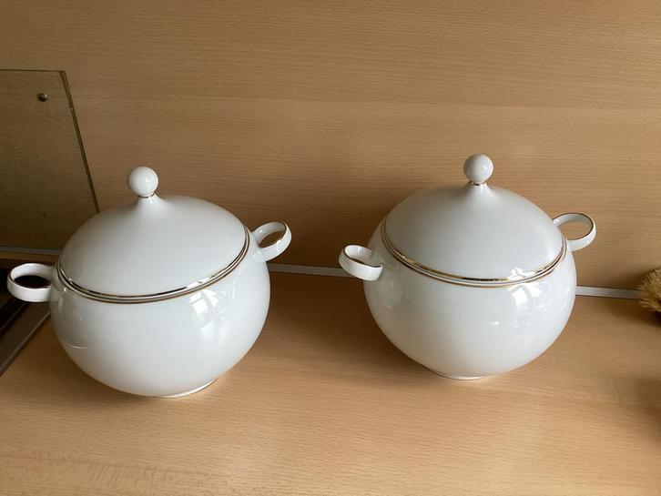 Vintage Mitterteich Bavaria dekschalen,jaren 70,rond model., Antiek en Kunst, Antiek | Servies los, Ophalen of Verzenden