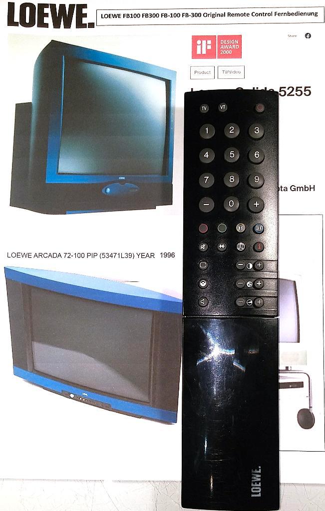 LOEWE FB100 FB300 FB-100 Loewe FB-300 CRT TV Remote Control, Audio, Tv en Foto, Afstandsbedieningen, Refurbished, Origineel, Tv