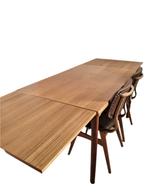 Vintage eettafel | uitschuifbaar | Henning Kjaernulf | Vejle, Huis en Inrichting, Vintage Deens, Teakhout, 50 tot 100 cm, Zo goed als nieuw