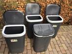 4x curver prullenbak vuilnisbak 50l incl deksels, Ophalen, Zo goed als nieuw, Kunststof, Minder dan 50 cm