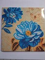 Diamond painting kaart blauwe bloemen, Ophalen of Verzenden, Nieuw, Overige thema's