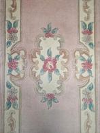 Handmade Aubusson pink roses tapijt Renaissance wol 60x130cm, ., Aubusson, ., Rechthoekig