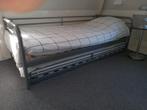Antraciet metalen bed met onderbed, 90 cm, Eenpersoons, Zwart, Ophalen of Verzenden
