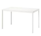 Witte Eettafel – 125 x 75 cm, Ophalen, 100 tot 150 cm, 50 tot 100 cm, Zo goed als nieuw