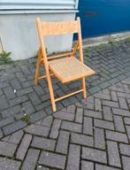Houten klapstoel met rieten zitting, Ophalen of Verzenden
