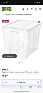 IKEA Samla 65 liter 2 stuks, Doe-het-zelf en Verbouw, Ophalen, Gebruikt