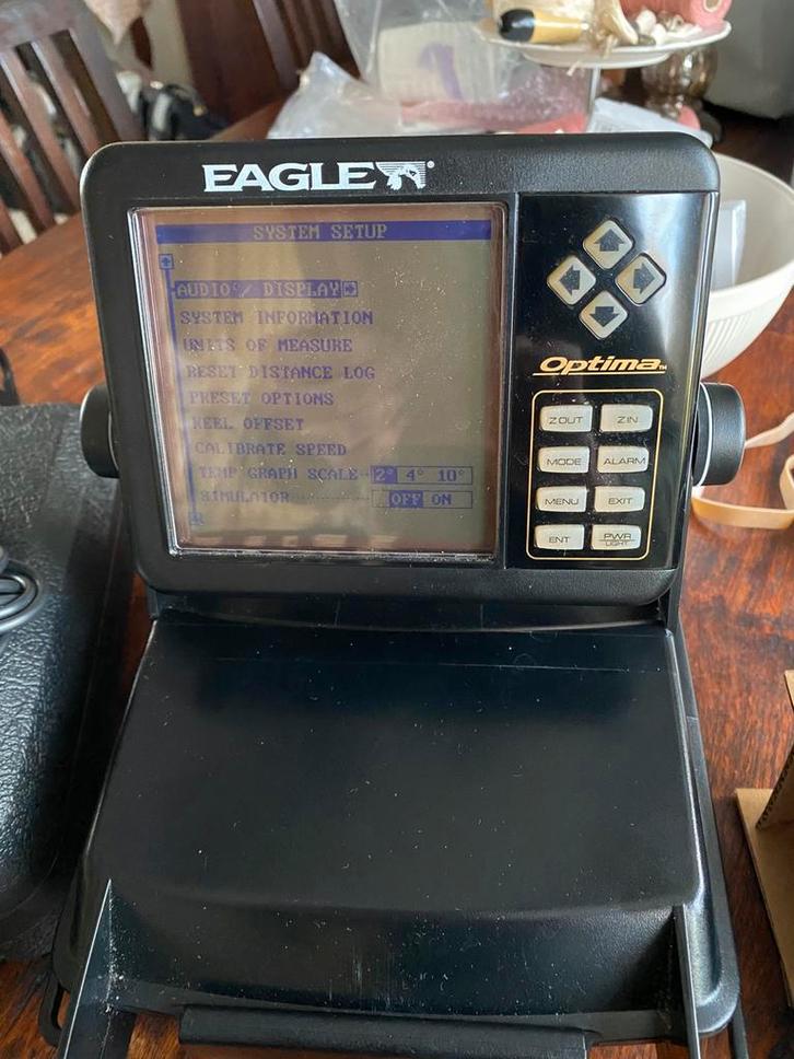 Fishfinder Eagle Optima, complete set, Watersport en Boten, Hengelsport | Algemeen, Zo goed als nieuw, Ophalen