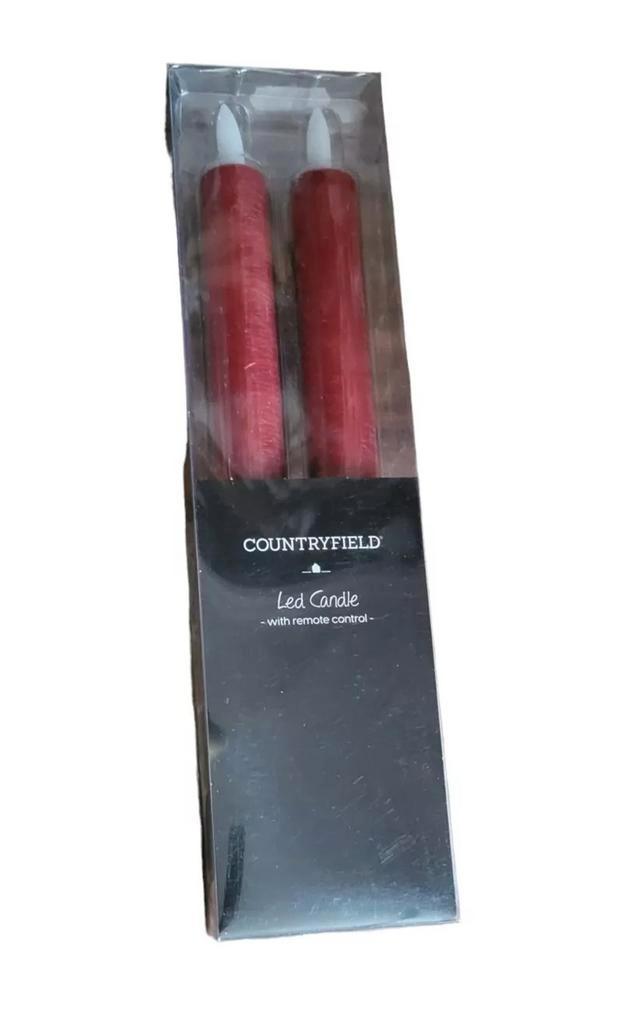 Countryfield LED Dinerkaarsen Rood - Net Echt!, Huis en Inrichting, Woonaccessoires | Kandelaars en Kaarsen, Nieuw, Kaars, Minder dan 25 cm