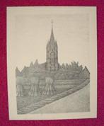 Sal Meijer (1877-1965)The Sint Vituskerk, Blaricum., Antiek en Kunst, Ophalen of Verzenden