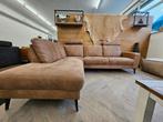 Hoekbank - Cognac - Microvezel, 125 cm of meer, 125 cm of meer, Zo goed als nieuw, Info@homefriesland.nl