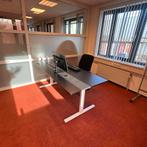 Bureau 180x90cm - Wit onderstel, antraciet blad, Huis en Inrichting, Bureaus, Ophalen, Gebruikt, Bureau