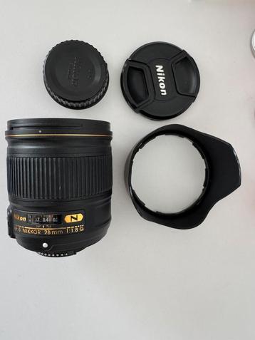 Nikon 28mm 1.8 G Nano lens  weinig gebruikt  beschikbaar voor biedingen