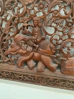 houten wanddecoratie met afbeelding van olifant, Antiek en Kunst, Ophalen