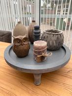 Dienblad, Ophalen of Verzenden, Zo goed als nieuw, Rond, Hout