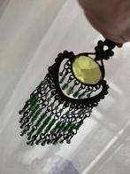 Hippie kettinghanger boho hanger groen blauw, Ophalen of Verzenden, Zo goed als nieuw, Groen, Overige materialen
