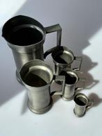 Tinnen maatbeker set (5 stuks), Antiek en Kunst, Ophalen of Verzenden