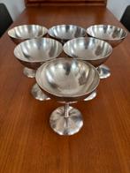 Vintage Sola Verzilverde IJscoupes - Set van 6, Antiek en Kunst, Antiek | Goud en Zilver, Ophalen of Verzenden, Zilver