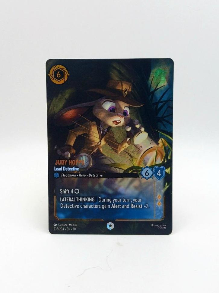 Lorcana Judy Hopps #235 Enchanted, Hobby en Vrije tijd, Verzamelkaartspellen | Overige, Nieuw, Losse kaart, Foil, Ophalen of Verzenden