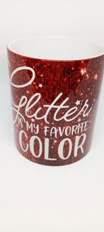Glitter is my favorite color beker - Handmade, Ophalen of Verzenden