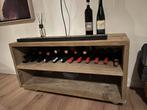 Steigerhouten Meubel op Wieltjes, Ophalen, 50 tot 75 cm, Zo goed als nieuw, 25 flessen of meer