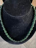 Vintage groenen kralen ketting, Sieraden, Tassen en Uiterlijk, Kettingen, Kralen, Verzenden, Zo goed als nieuw, Groen
