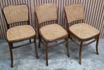 3 x Vintage webbing thonet stoelen cafestoelen Bentwood, Ophalen of Verzenden