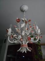 Brocante lamp met ijzeren bloemen., Huis en Inrichting, Ophalen, Gebruikt, Metaal, Minder dan 50 cm
