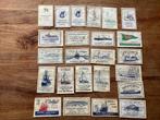 34 suikerzakjes met boten scheepvaart, Verzamelen, Scheepvaart, Ophalen of Verzenden, Gebruikt, Motorboot