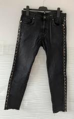 Zara heren spijkerbroek met studs en panterstreep, mt 42., Ophalen of Verzenden, Zo goed als nieuw, Zwart, Zara