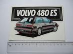 sticker VOLVO 480 ES auto oldtimer retro car, Verzamelen, Stickers, Verzenden