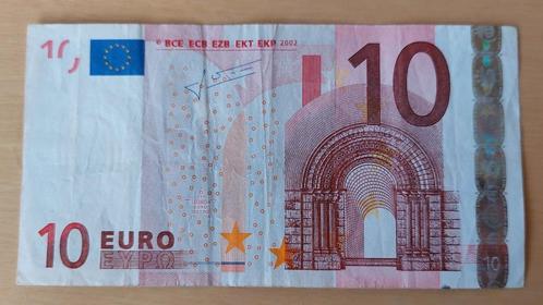 één 10 Eurobiljet uit 2002 - handtekening Trichet landcode, Postzegels en Munten, Bankbiljetten | Europa | Eurobiljetten, Los biljet