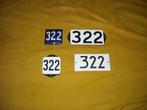 oud emaille huisnummer 322 ook 323 324 325 326 327 328 329 7, Ophalen of Verzenden