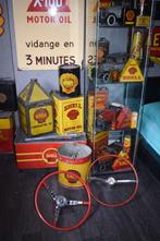 ruilen oldtimer stuurwiel olie blik emaillebord, Verzamelen, Merken en Reclamevoorwerpen, Ophalen of Verzenden, Gebruikt, Reclamebord