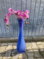 Blauwe vaas, Glas, Blauw, Zo goed als nieuw, 50 tot 75 cm