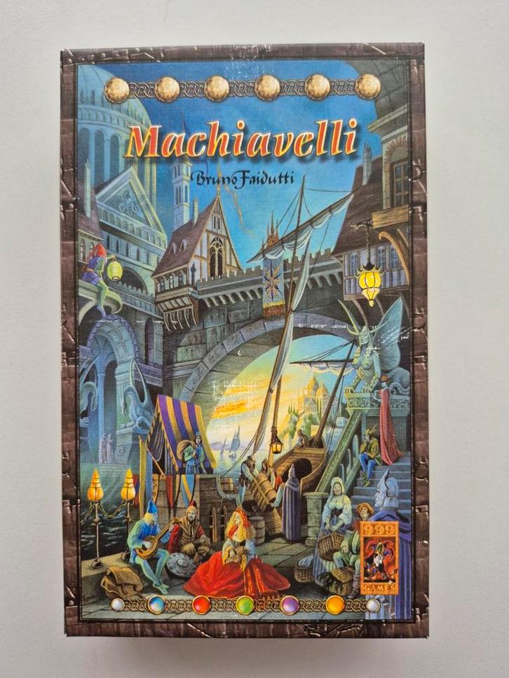 Machiavelli Bordspel - Strategisch Kaartspel, Hobby en Vrije tijd, Gezelschapsspellen | Bordspellen, Zo goed als nieuw, Drie of vier spelers